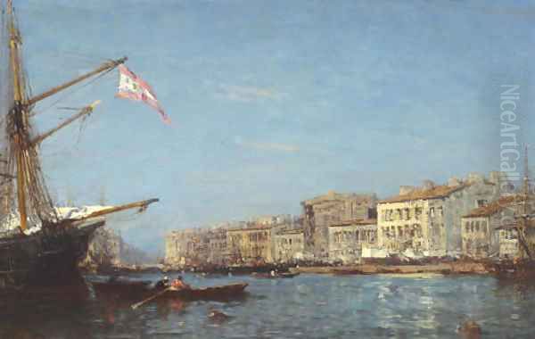 Le port de Marseille Oil Painting by Felix Ziem