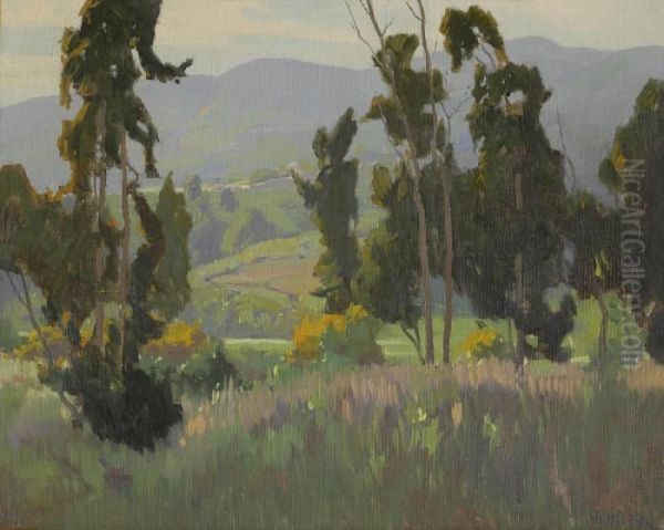 Springtime In The Foothills Oil Painting by Elmer Wachtel