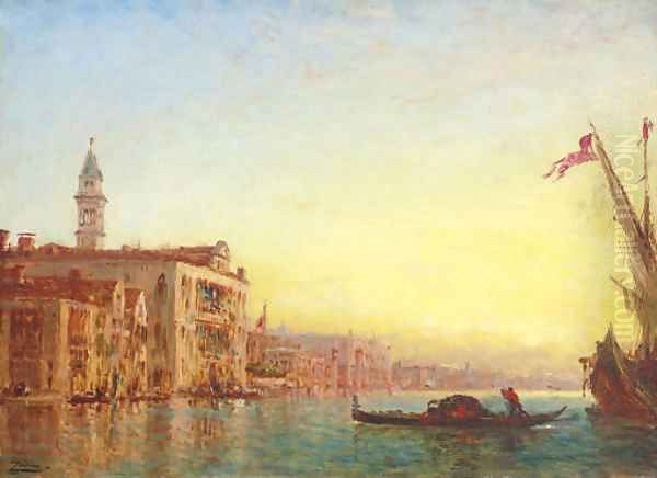 L'entree du grand canal Oil Painting by Felix Ziem