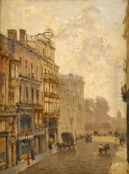 Rue Animee Oil Painting by Gustave Walckiers