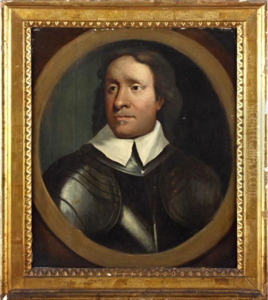 Portrait Of A Cromwellian Officer In Armour Oil Painting by Robert Walker