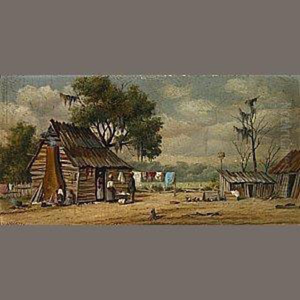 Southern Sharecropper Cabin Oil Painting by William Aiken Walker