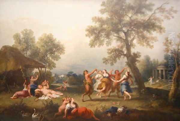 Bacchanal Oil Painting by Giuseppe Zais