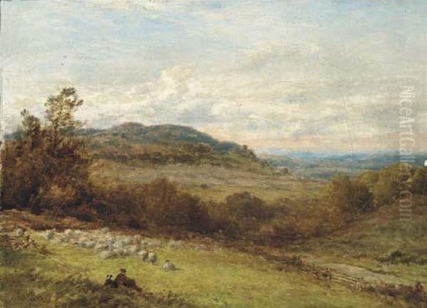 On The Surrey Hills Oil Painting by Alfred Walter Williams