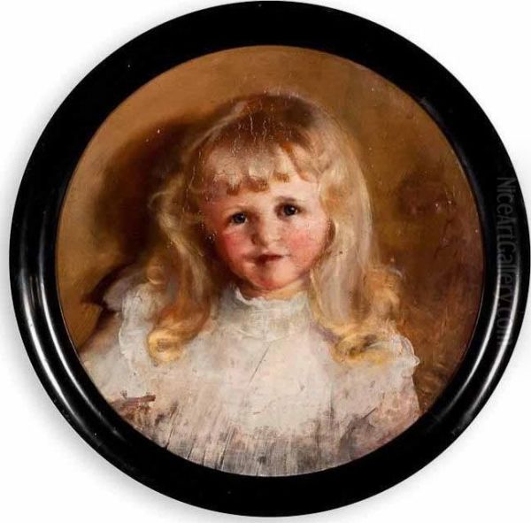 A Study Of A Young Girl Oil Painting by Edward Arthur Walton