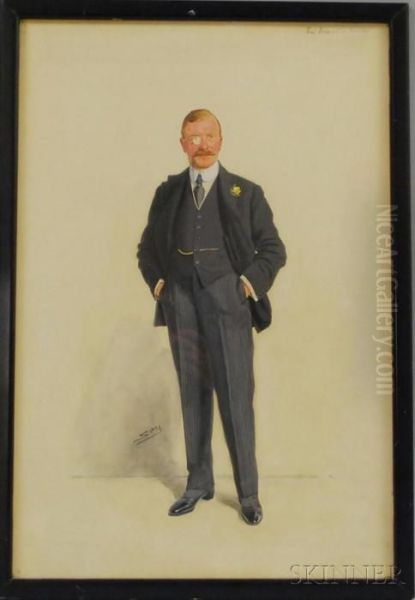 Portrait Of Sir Francis Minchin Voules Oil Painting by Leslie Ward