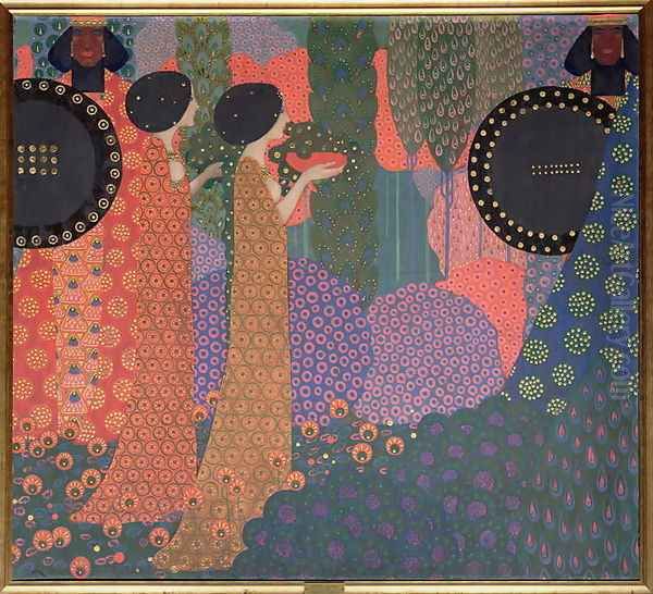 The thousand and one nights of the princesses and warriors Oil Painting by Vittorio Zecchin