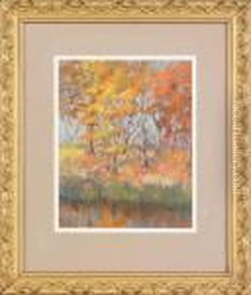 Autumn Oil Painting by Elizabeth Fisher Washington