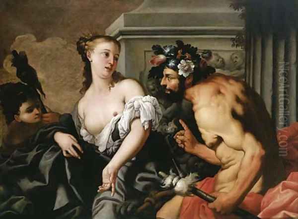 Hercules and Omphale Oil Painting by Antonio Zanchi