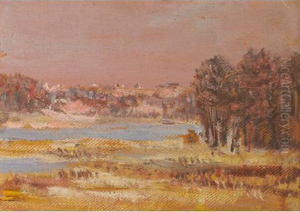 Looking Towards Galt From Wilkes Flat Oil Painting by Homer Ransford Watson