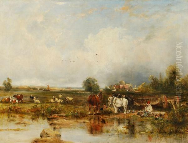 On The Thames Oil Painting by Frederick Waters Watts