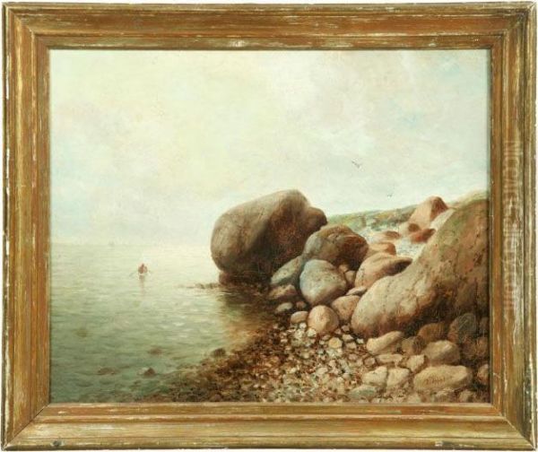 Coastal Scene Oil Painting by Wesley Elbridge Webber