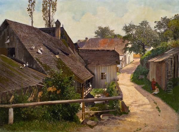 Motiv Aus Grein Oil Painting by Rudolf Weber