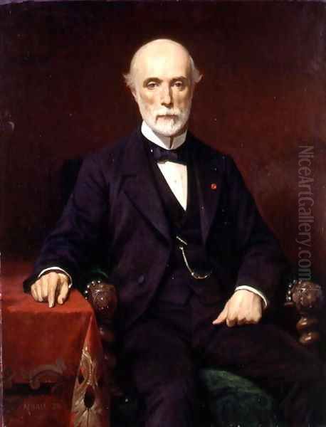 Louis-Charles de Saulces de Freycinet (1828-1923) 1880 Oil Painting by Achille Zo