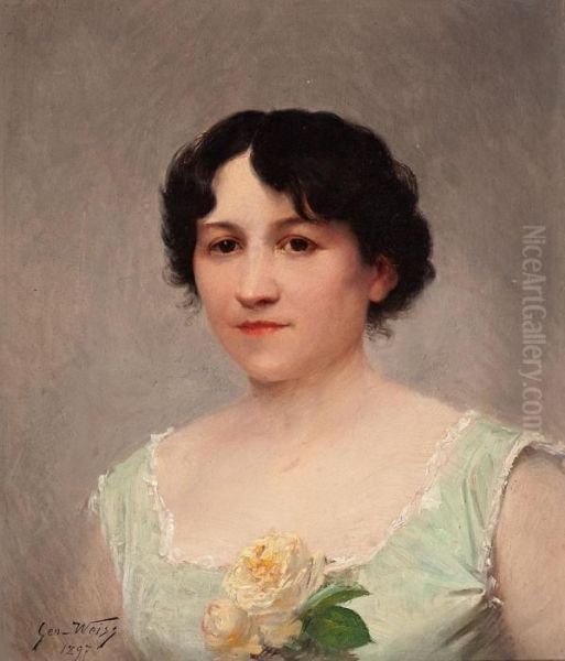 Retrato Femenino Oil Painting by Georges Emile, Geo Weiss