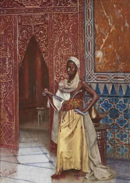 The Harem Guard Oil Painting by Rudolf Johann Weiss