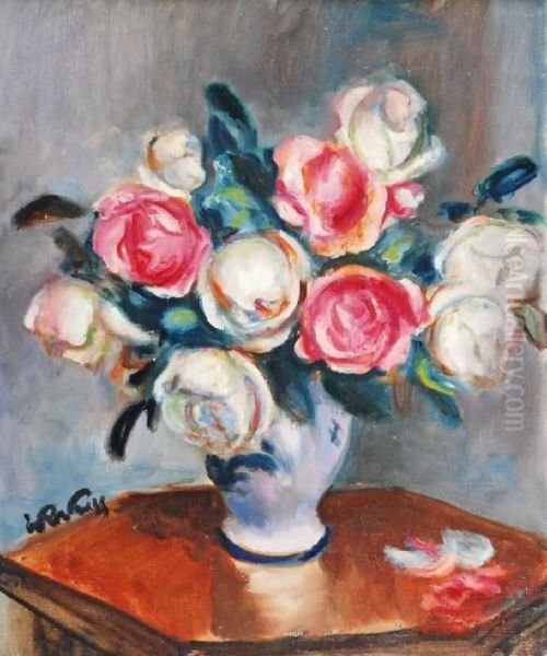 Roze W Wazonie Oil Painting by Wojciech Weiss