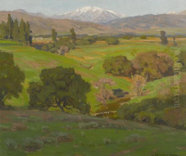 A Vista Towards Mt. Baldy Oil Painting by William Wendt