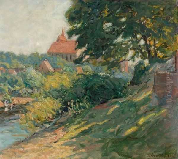 Stadtgraben Oil Painting by Max Werner