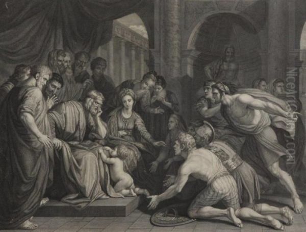 Cena Biblica Oil Painting by Benjamin West