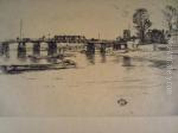 'fulham' Oil Painting by James Abbott McNeill Whistler