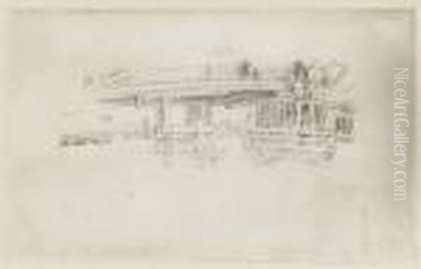 Old Battersea Bridge Oil Painting by James Abbott McNeill Whistler