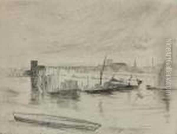 Early Morning, Battersea, From Sixteen Etchings Oil Painting by James Abbott McNeill Whistler