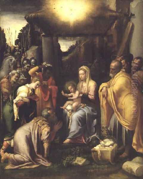 Adoration of the Kings Oil Painting by Taddeo Zuccaro