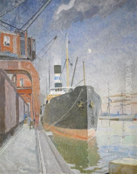 Gotaangare I Hamn Oil Painting by Carl Wilhelmson