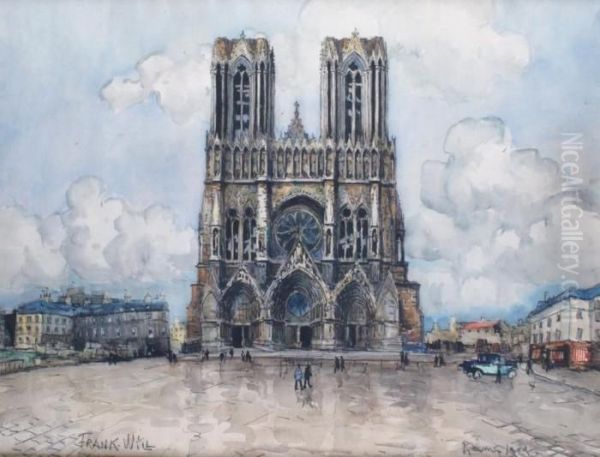 La Cathedrale De Reims Oil Painting by Frank Will