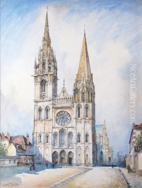 La Cathedrale De Chartres Oil Painting by Frank Will