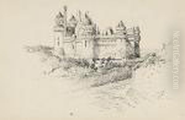 Le Chateau De Pierrefonds Oil Painting by Louis Willaume