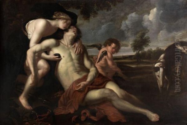 La Mort D'adonis Oil Painting by Thomas Willeboirts Bosschaert