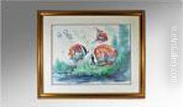 Tropical Fish 6 Oil Painting by Richard Williams