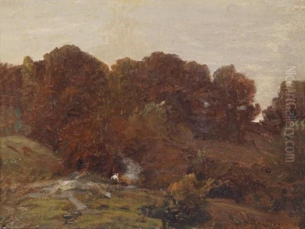 Herbstlandschaft Oil Painting by Ludwig Willroider