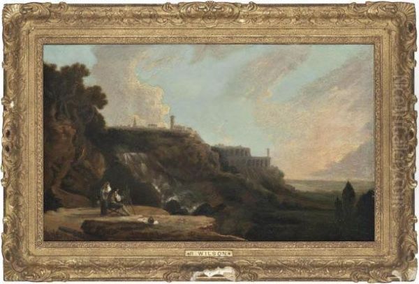 Tivoli: The Castelli Grandi And The Villa Of Maecenas Oil Painting by Richard Wilson