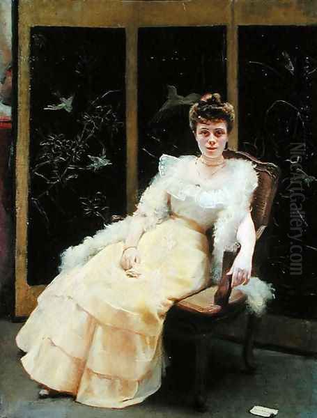 Waiting, 1901 Oil Painting by Ernst Philippe Zacharie