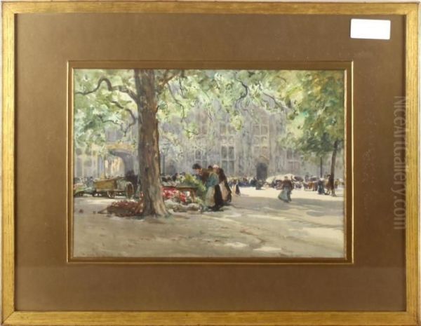 The Bourg, Spring, Bruges Oil Painting by William Tatton Winter