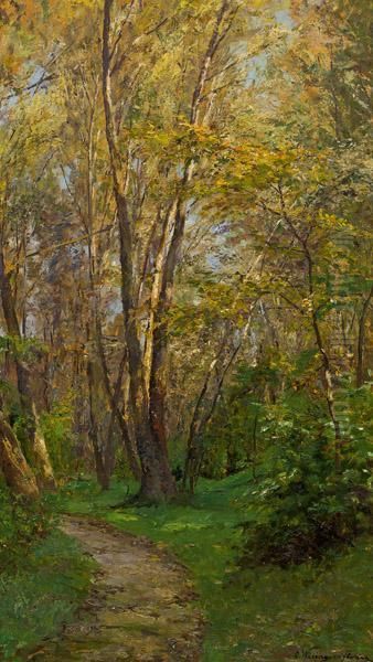 Fruhling Im Wienerwald Oil Painting by Olga Wisinger-Florian