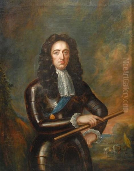 Portrait Of William Iii, House Of Orange Oil Painting by William Wissing or Wissmig