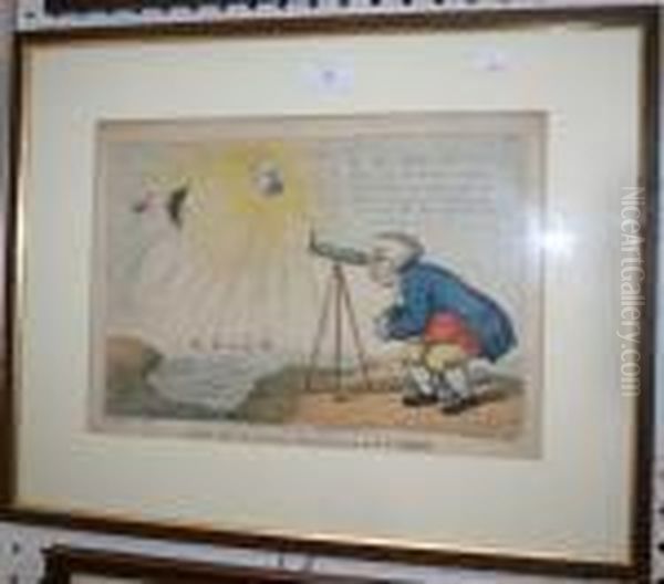 John Bull Making Observations On The Comet Oil Painting by George Moutard Woodward