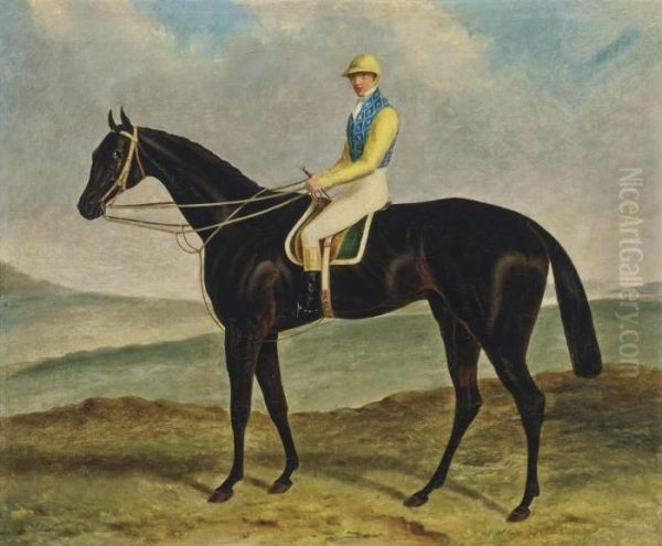 The Flying Dutchman, The Property Of Lord Eglinton, With Marlow Up Oil Painting by Thomas Woodward