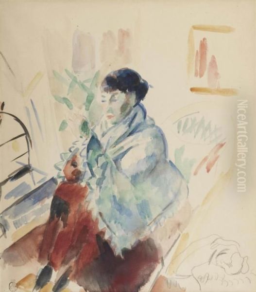 Devant La Fenetre, Boitsfort Oil Painting by Rik Wouters