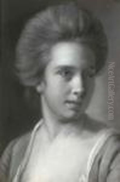 Portrait Of A Lady Oil Painting by Josepf Wright Of Derby