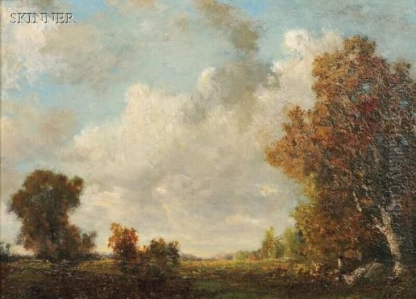 Meadow With Clouds And Sun Oil Painting by Alexander Helwig Wyant