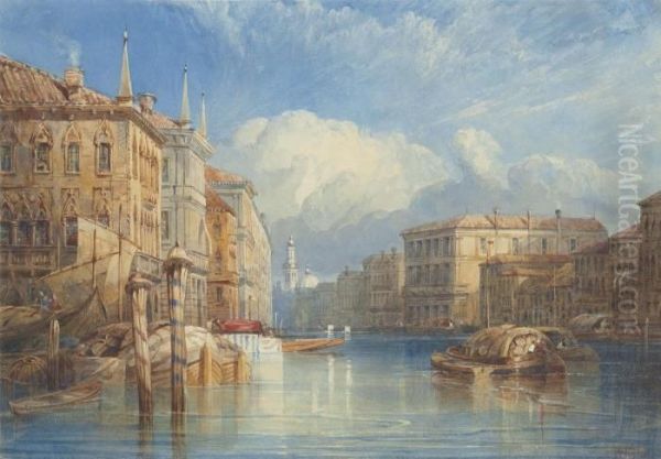 On The Grand Canal, Venice Oil Painting by William Wyld