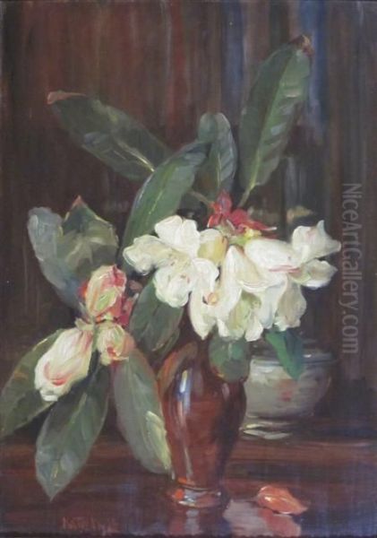 White Rhododendrons by Kate Wylie