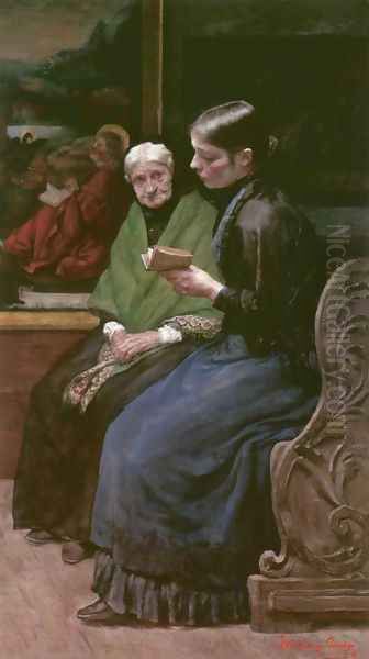 In the Church 1889 by Tivadar Zemplenyi