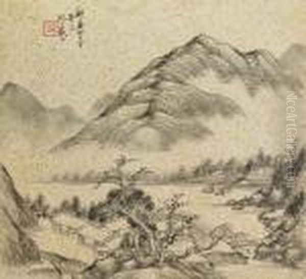 Landscapes In Ancient Styles Oil Painting by Dai Xi