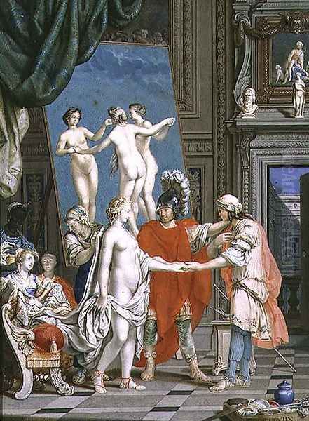 Alexander the Great (356-323 BC) introducing Campaspe to Apelles Oil Painting by Jacob Ziegler